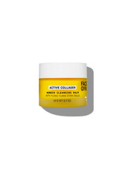 Active Collagen Wonder Cleansing Balm Pot with white top and yellow glass pot