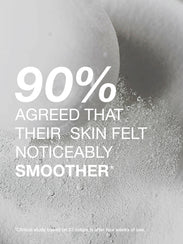 90% agreed that their skin felt noticeably smoother. Clinical study based on 32 subjects after four weeks of use.