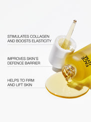 Face Coach face oil benefits. Stimulates collagen. Improves skin's defence barrier and helps to firm and lift skin.